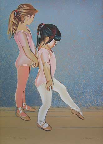 Dance Class - Lithograph by Olga Kornavitch-Tomlinson