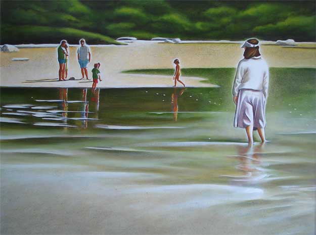 Pacific Sands #2 - an Oil Painting by Olga Kornavitch-Tomlinson