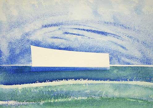 Monolith #4 Watercolor by Roy Tomlinson