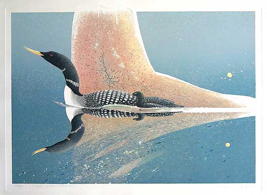 Tuhlik, Yellow-Billed Loon - Lithograph by Roy Tomlinson